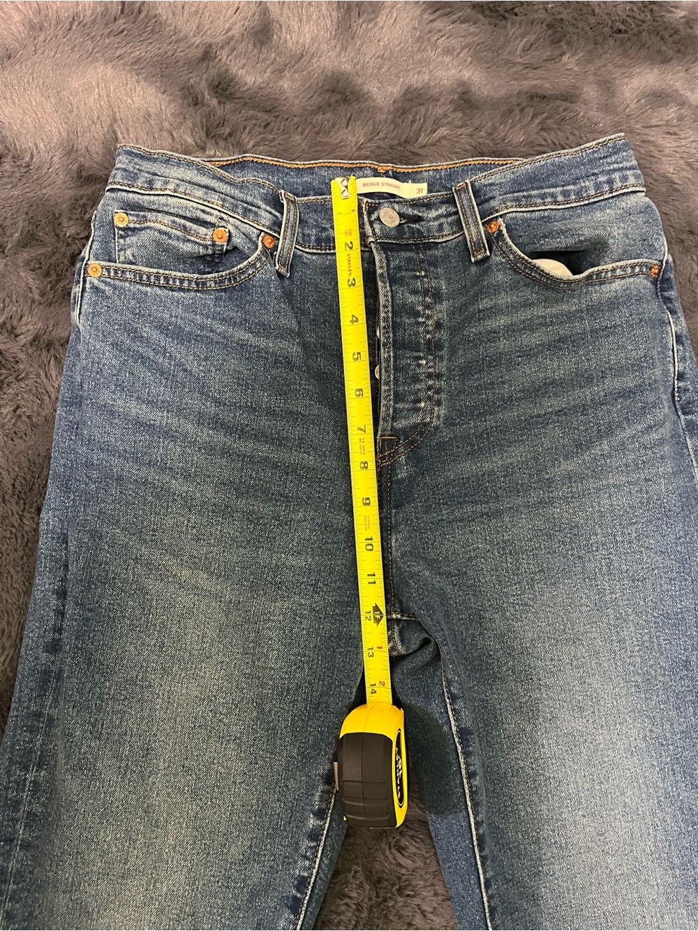 Levi’s Women Wedge Straight Stretch Jeans Cotton Blend size 31/28 Blue - Picture 15 of 16